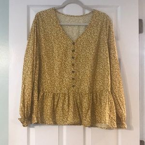 Fall ruffle bottom top